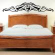 Hoofdeinde bed met gekrulde versieringen - ambiance-sticker.com