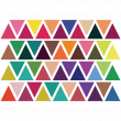 Muurstickers babykamer - 50 muursticker gekleurde driehoeken - ambiance-sticker.com