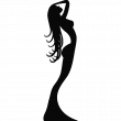 Muurstickers silhouettes - Muursticker sexy vrouw houding - ambiance-sticker.com
