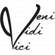 Muurstickers teksten - Citaat muursticker Veni vidi vici - ambiance-sticker.com