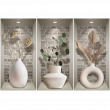 Muurstickers 3D - Mursticker 3D design vazen ​​en planten - ambiance-sticker.com