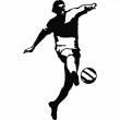 Muurstickers sport en voetbal - Muursticker voetballer 15 - ambiance-sticker.com