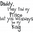 Muurstickers teksten - Muursticker King Daddy - ambiance-sticker.com