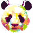 Muurstickers dieren - Muursticker Pop Art panda - ambiance-sticker.com