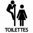 Muurstickers voor deuren -  Muursticker deuren toiletten Heren en dames - ambiance-sticker.com