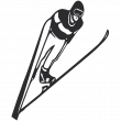 Muurstickers silhouettes - Muursticker outdoor skiër - ambiance-sticker.com