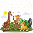 Muurstickers dieren - Muursticker dieren afrika baby's - ambiance-sticker.com