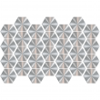 Muurstickers hexagon cementtegels - Muurstickers hexagon cementtegels staal grijs - ambiance-sticker.com