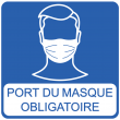 Muurstickers- Muursticker covid-19 port du masque obligatoire - ambiance-sticker.com