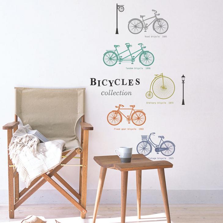 Muurstickers silhouettes - Muursticker Bicycles collection - ambiance-sticker.com