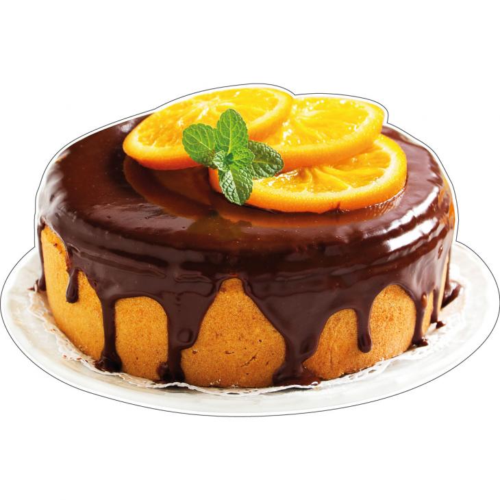 Muurstickers voor keuken - Muursticker decoratieve oranje taart - ambiance-sticker.com