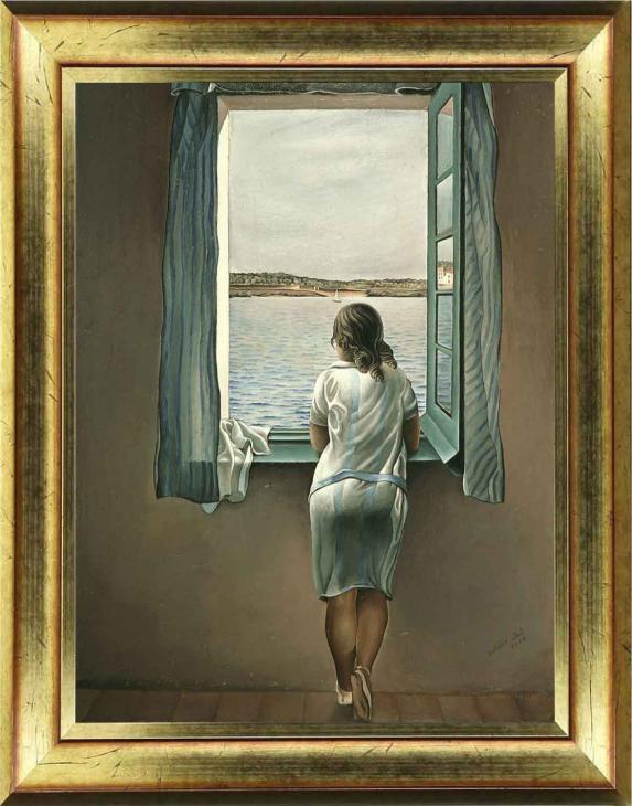 Muurstickers schilderij - Muursticker schilderij Dali - Donna alla finestra - ambiance-sticker.com
