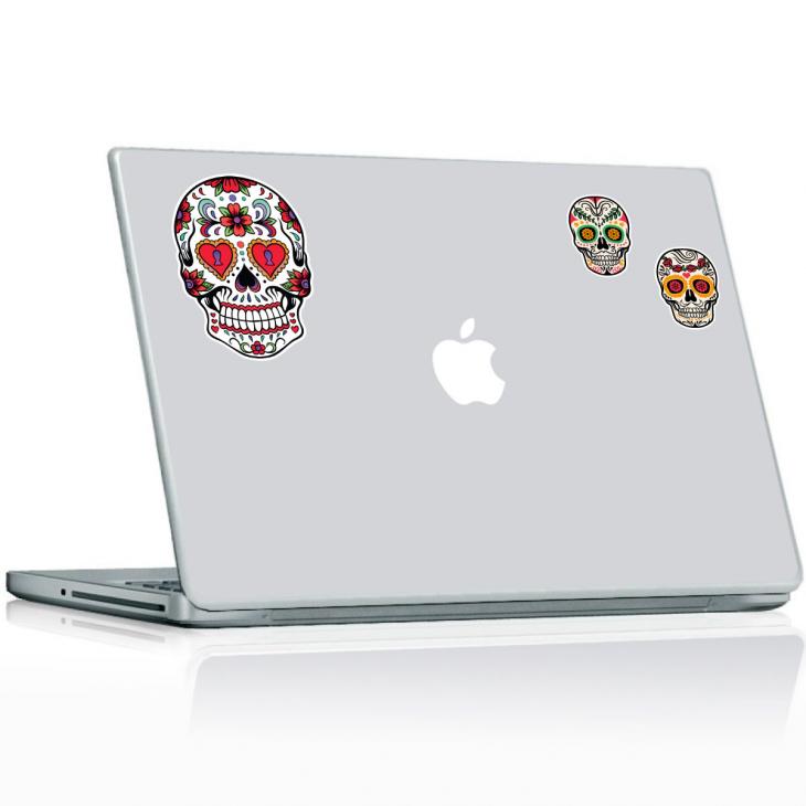 PC en MAC Laptop Stickers - Sticker Schedels versierde - ambiance-sticker.com