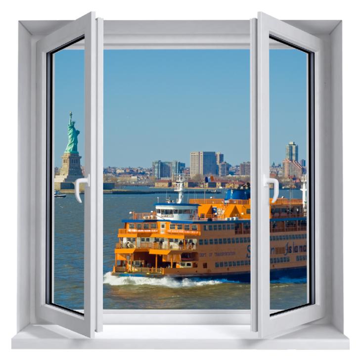 Muurstickers Island Ferry New York - ambiance-sticker.com
