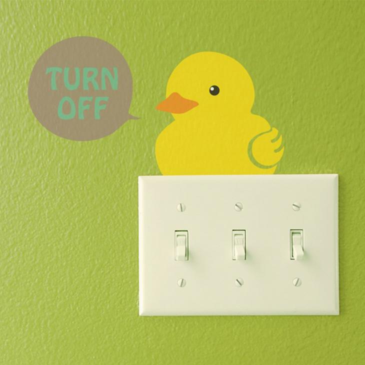 Muurstickers dieren - Outlet and chick cup wall decal - ambiance-sticker.com