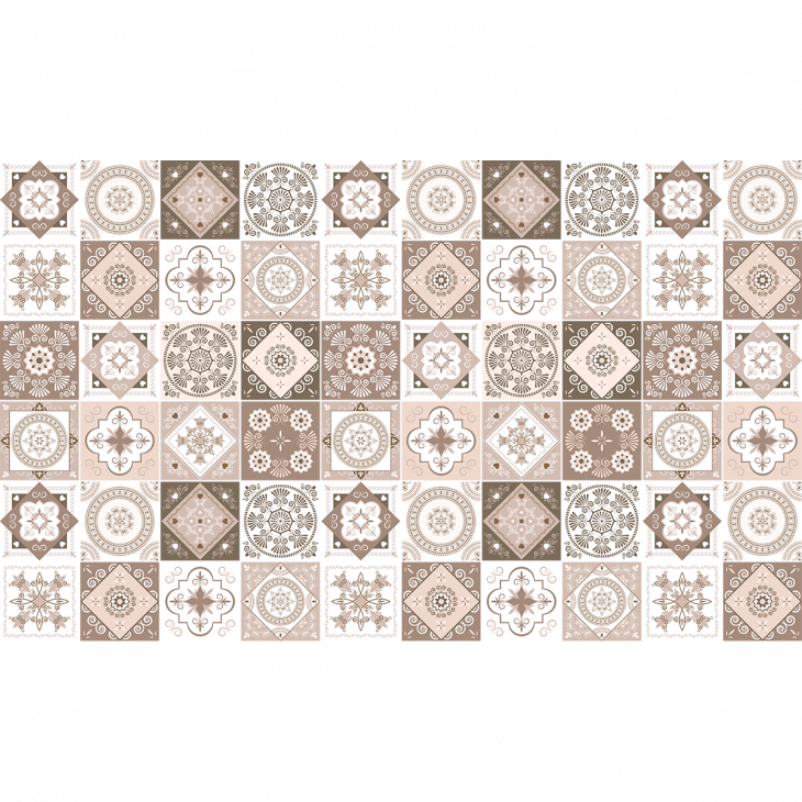 muurstickers cement tegels - 60 muursticker tegel azulejos pazita - ambiance-sticker.com