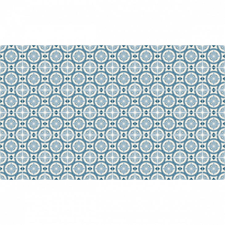 muurstickers cement tegels - 60 muursticker tegel azulejos Romelo - ambiance-sticker.com