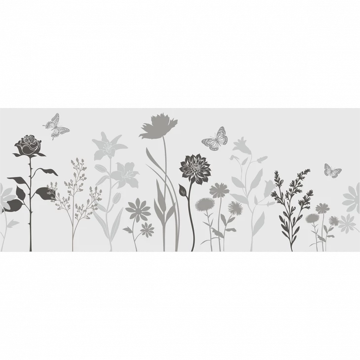 Verduisterende stickers - Raamsticker land bloemen - ambiance-sticker.com