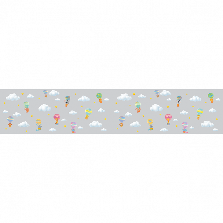 Verduisterende stickers - Raamsticker dieren in heteluchtballonnen XL - ambiance-sticker.com