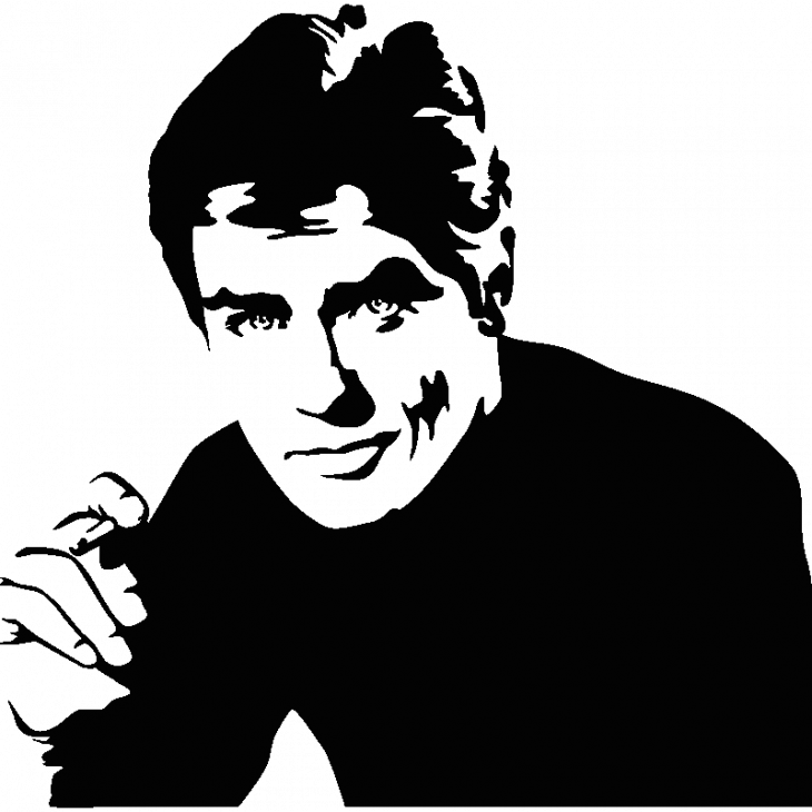 Alain Delon portret 2 - ambiance-sticker.com