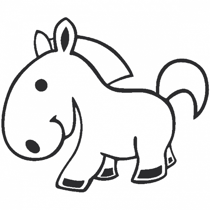 Muurstickers babykamer - Muursticker paard baby - ambiance-sticker.com