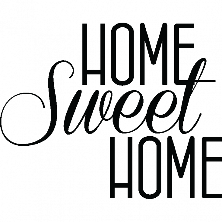 Muurstickers teksten - Muursticker  Home sweet Home - ambiance-sticker.com