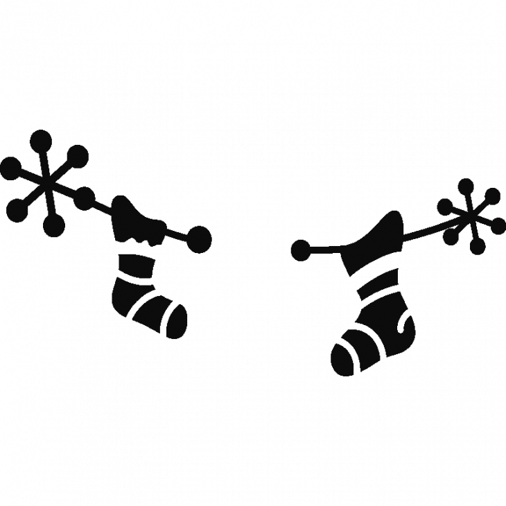 Opknoping sokken voor kerstcadeautjes voor iPad / Macbook - ambiance-sticker.com