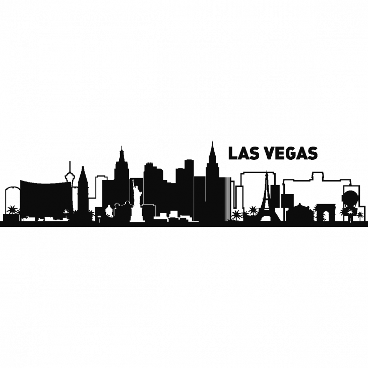 Muurstickers Straatcultuur - Muursticker Skyline van Las Vegas - ambiance-sticker.com