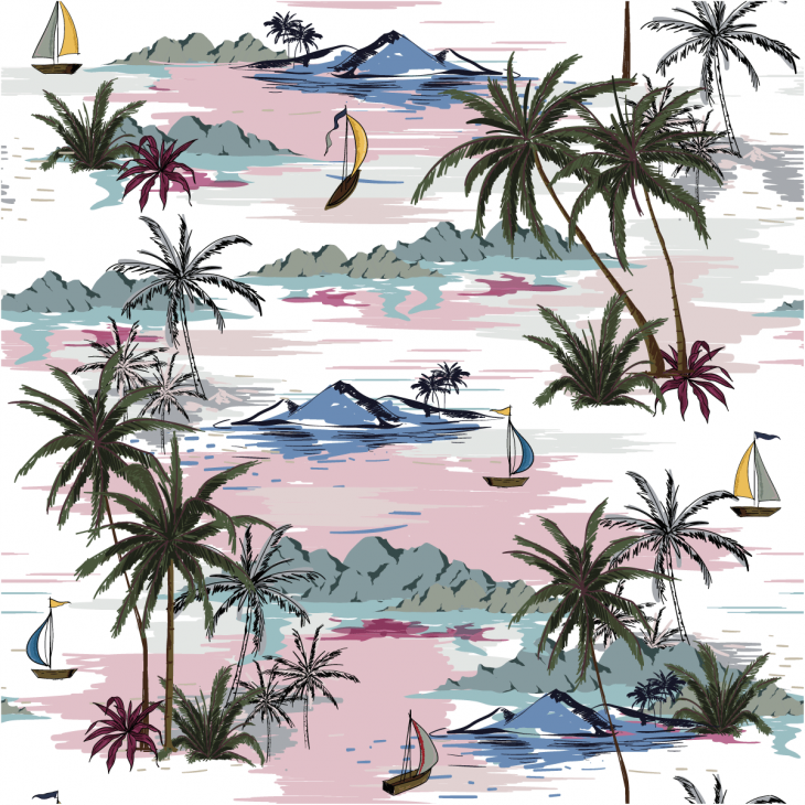 muurstickers tropisch behang- Muursticker tropisch behang lemmy - ambiance-sticker.com