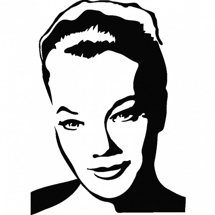 Romy Schneider portret 2 - ambiance-sticker.com