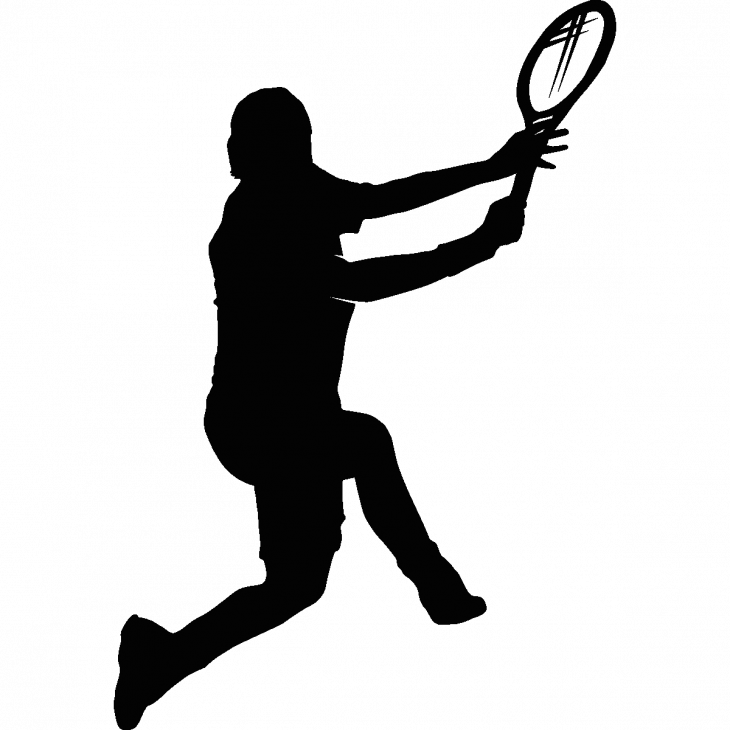 Muurstickers sport en voetbal - Muursticker tennis man - ambiance-sticker.com