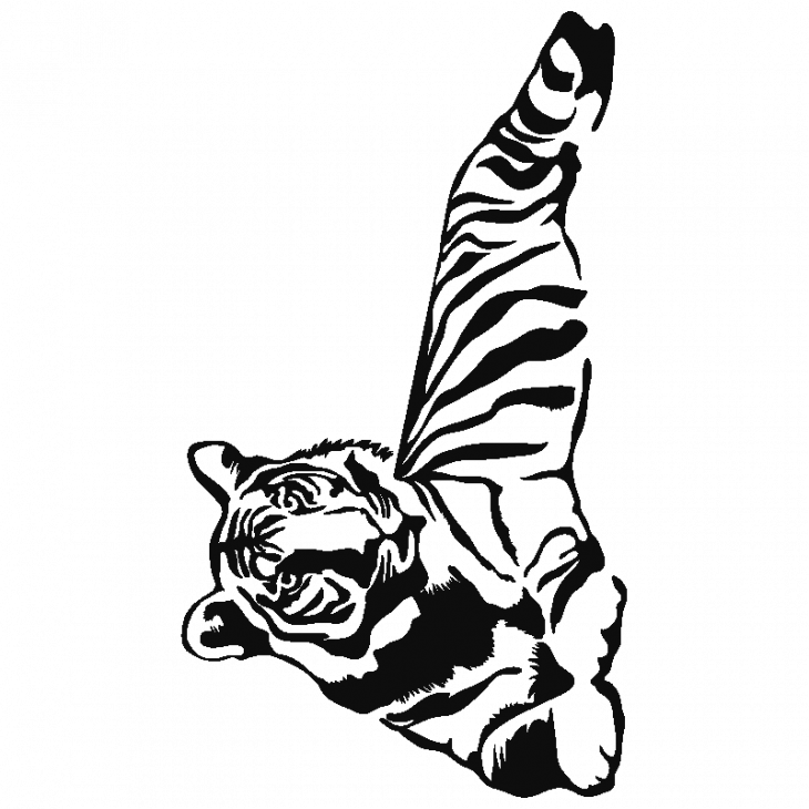 Liggende tijger - ambiance-sticker.com